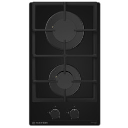 Газовая варочная панель Meferi MGH302BK GLASS LIGHT, черный