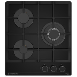 Газовая варочная панель Meferi MGH453BK GLASS POWER, черный